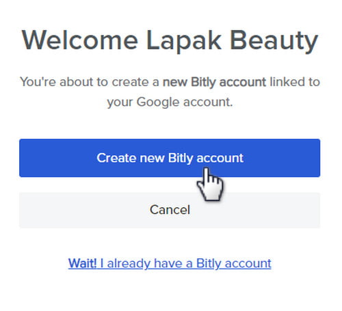 Create New Bitly Account